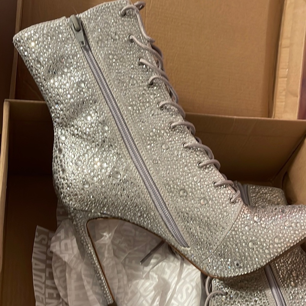 Steve Madden rhinestone high heel boot